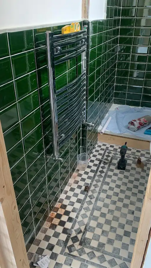 Bathroom refurbishment project completed by TMS Plumbing & Heating